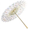 Premium Chinese Nylon Silk Bamboo Parasol - Butterfly Flurry