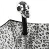 Glamour Snow Leopard Luxury Double Canopy Umbrella with Chrome Skull by Pasotti