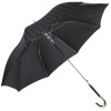 Luxury Gents Black Pinstripe Pasotti Umbrella with Art Deco Bone Crook