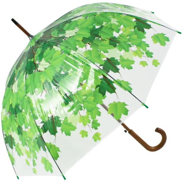 Tree Canopy Dome Clear Umbrella - Spring Leaf