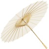 Chinese Paper and Bamboo Parasol - Ivory