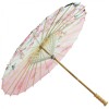 Premium Chinese Nylon Silk Bamboo Parasol - Pink Cherry Blossom