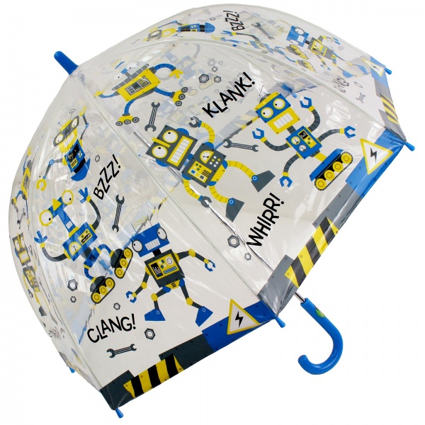 Bugzz PVC Dome Umbrella for Children - Robots