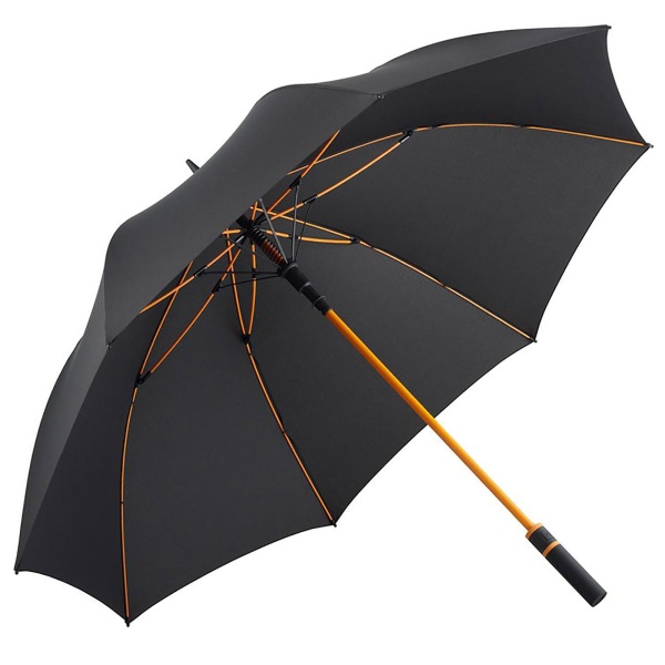 Performance Windfighter Auto Open Golf Umbrella - Black & Orange