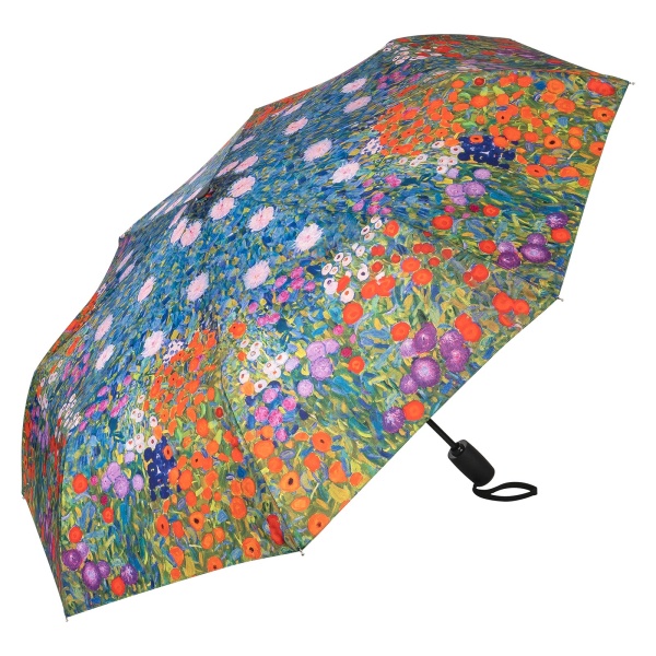 Peasant Garden by Gustav Klimt Art Print Auto Open & Close Folding Umbrella