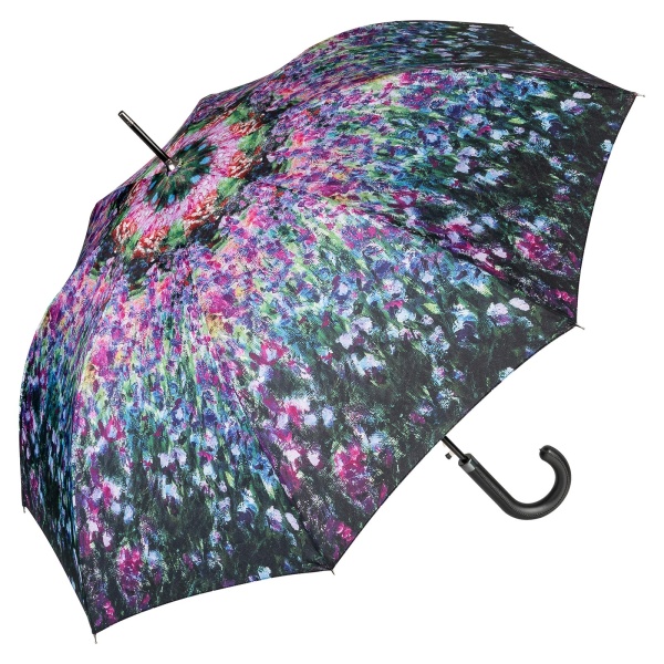 Garden at Giverny by Monet Art Print Walking Length Umbrella