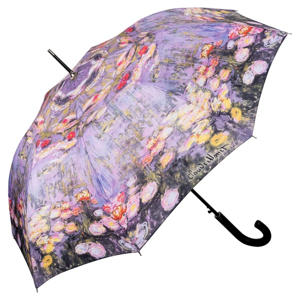 Waterlilies by Monet Art Print Walking Length Umbrella