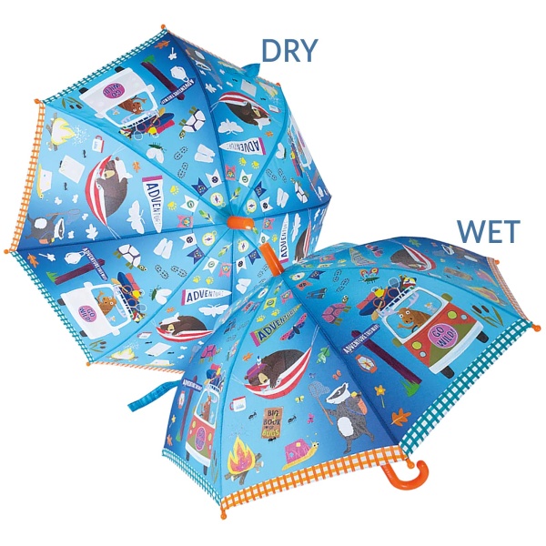 Colour Changing Childrens Umbrella - Adventure