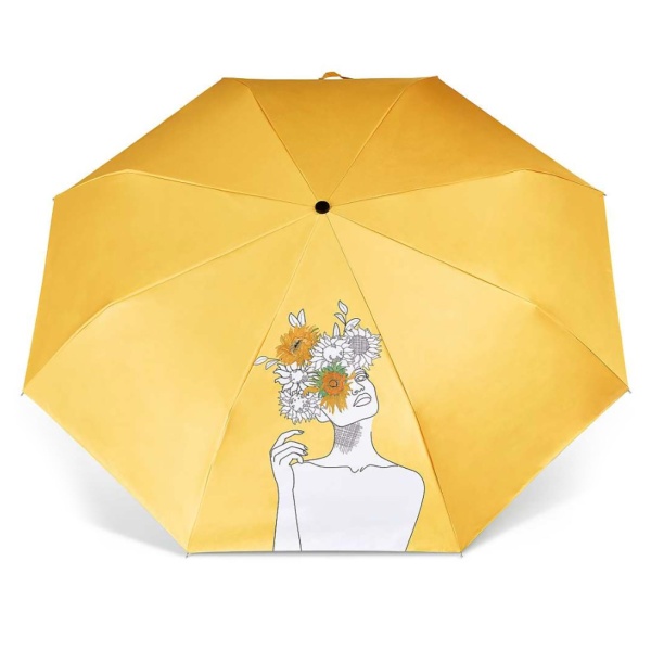 The National Gallery UVP 50+ Minilite Folding Umbrella - Sunflowers