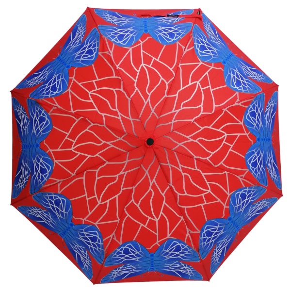 Stormking Auto Open & Close Folding Umbrella - Art Collection - Stained Glass Butterfly