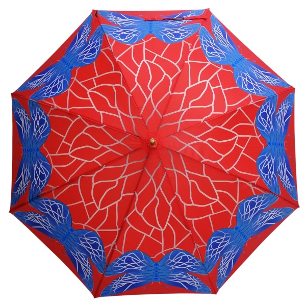 Stormking Classic Walking Length Umbrella - Art Collection - Stained Glass Butterfly