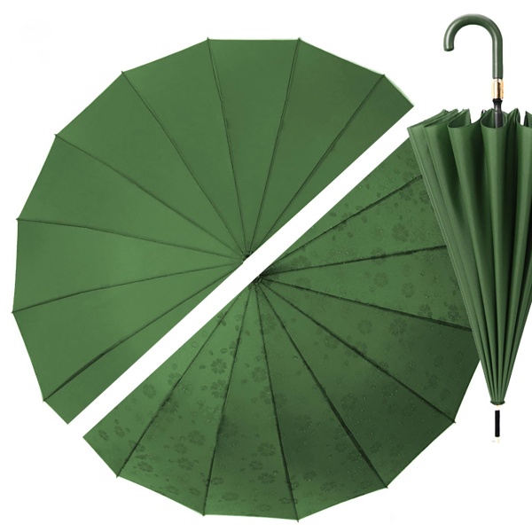 Sakura Illusion 16 rib Umbrella by Soake - Forrest Green