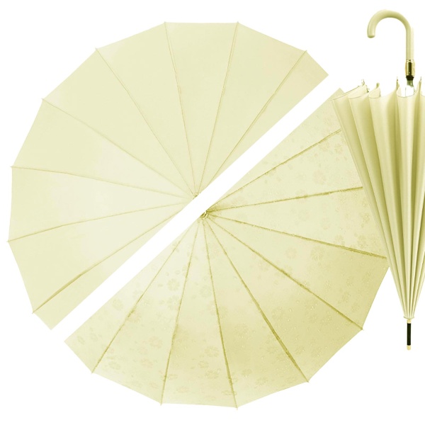 Sakura Illusion 16 rib Umbrella by Soake - Antique Ivory