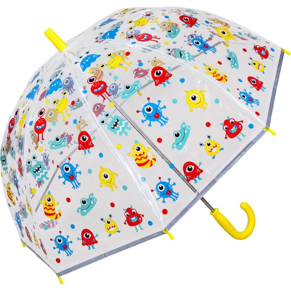 Susino Children's See-Through Dome Umbrella - Monsters