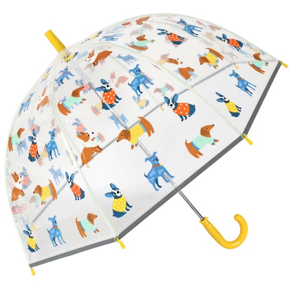 Susino Children's See-Through Dome Umbrella - Cute Puppy Dogs